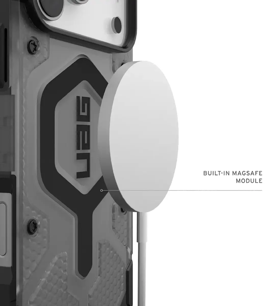 Urban Armor Gear Pathfinder Backcover iPhone 17 Pro Max 114552113140 - Donkergrijs - afbeelding 5 van 6
