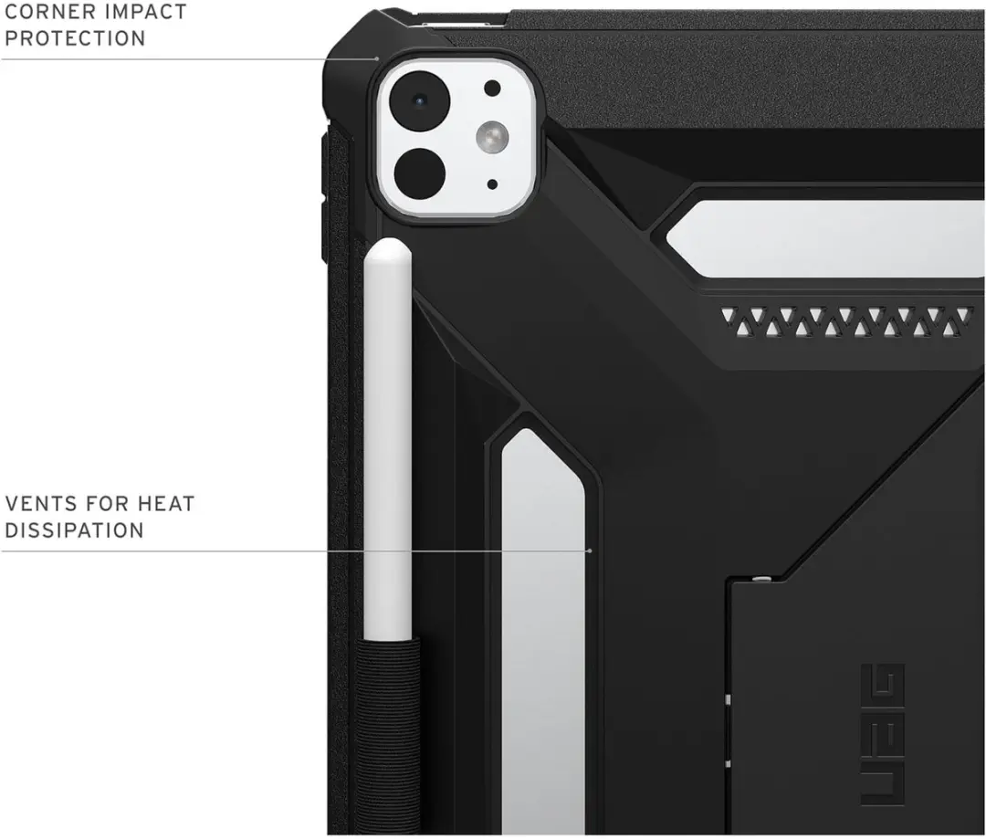 Urban Armor Gear Scout Plus Backcover iPad Pro 11 - Zwart - afbeelding 4 van 6