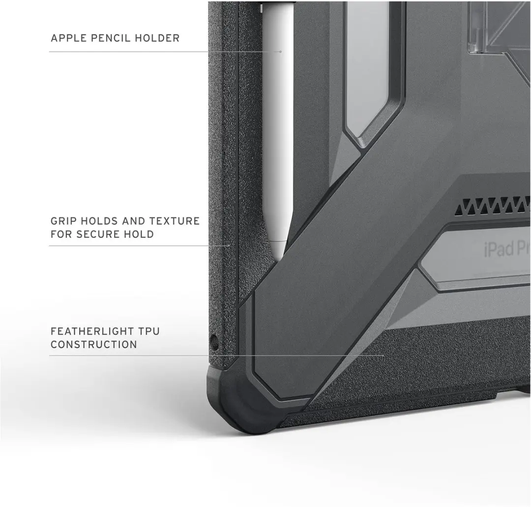 Urban Armor Gear Scout Plus Backcover iPad Pro 13 2024/2025 - Ash - afbeelding 3 van 6