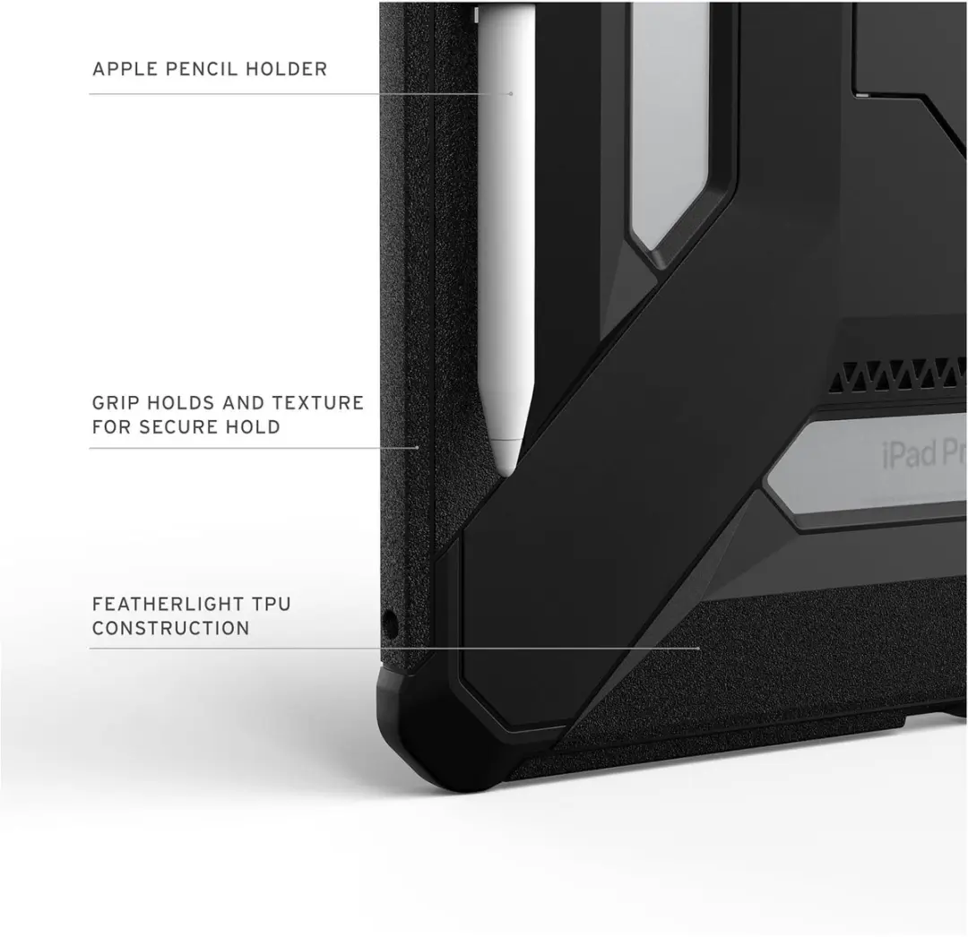 Urban Armor Gear Scout Plus Backcover 124492114040 - iPad Pro 13 Zwart - afbeelding 4 van 6
