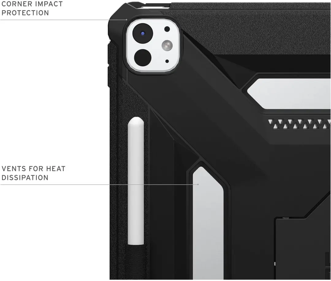 Urban Armor Gear Scout Plus Backcover 124492114040 - iPad Pro 13 Zwart - afbeelding 3 van 6