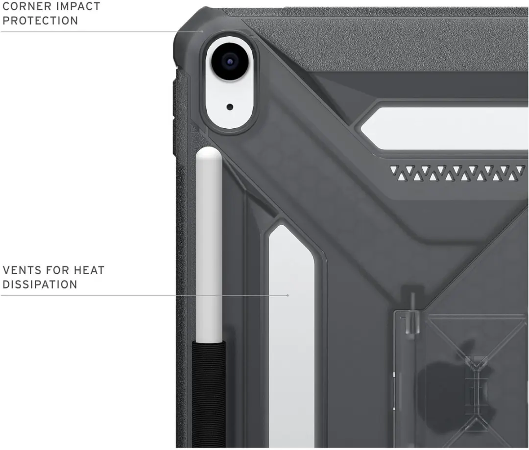 Urban Armor Gear Scout Plus Backcover iPad 11/10 - Ash - 11 Inch - afbeelding 2 van 6