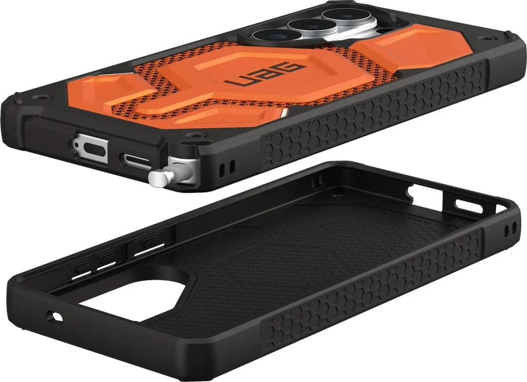 Urban Armor Gear Monarch Pro Backcover S26 Ultra - Oranje - 214513113997 - afbeelding 4 van 4