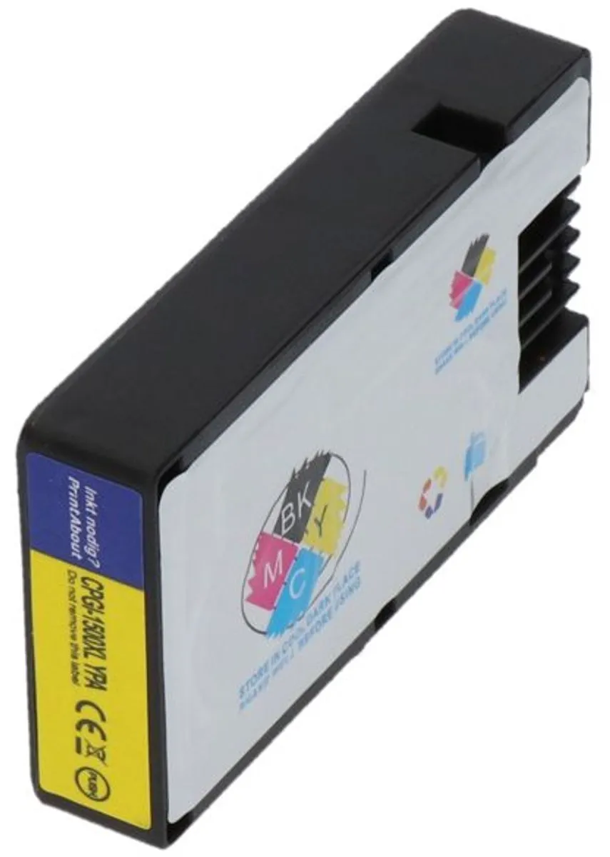 PrintAbout Canon PGI-1500XL Y Inktcartridge Geel - 1200 pagina's