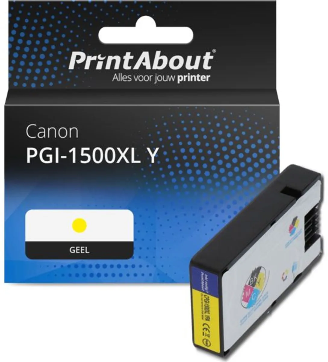 PrintAbout Canon PGI-1500XL Y Inktcartridge Geel