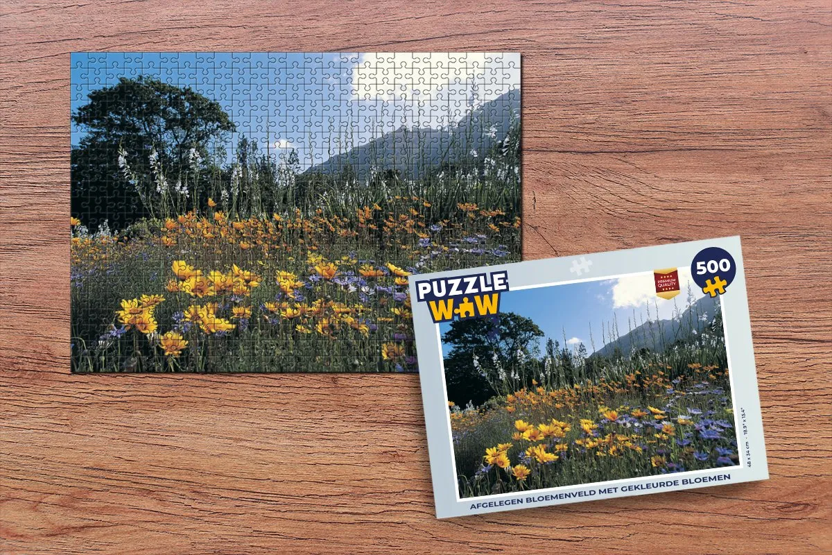 PuzzleWow Bloemen Legpuzzel 500 Stuks - Multicolor