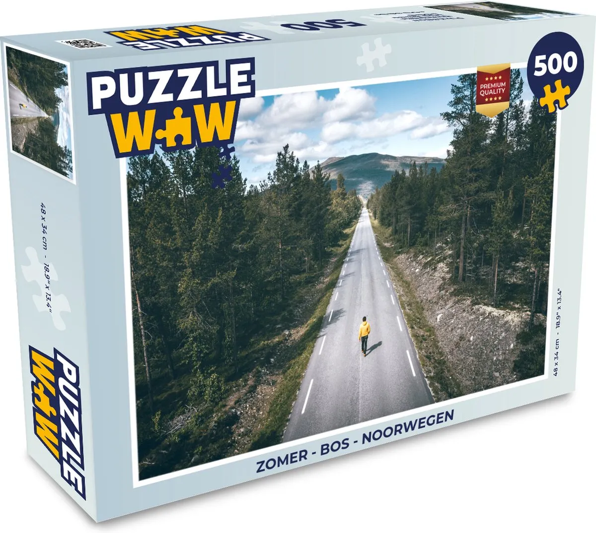 PuzzleWow Legpuzzel Noorwegen 500 Stuks - Multicolor