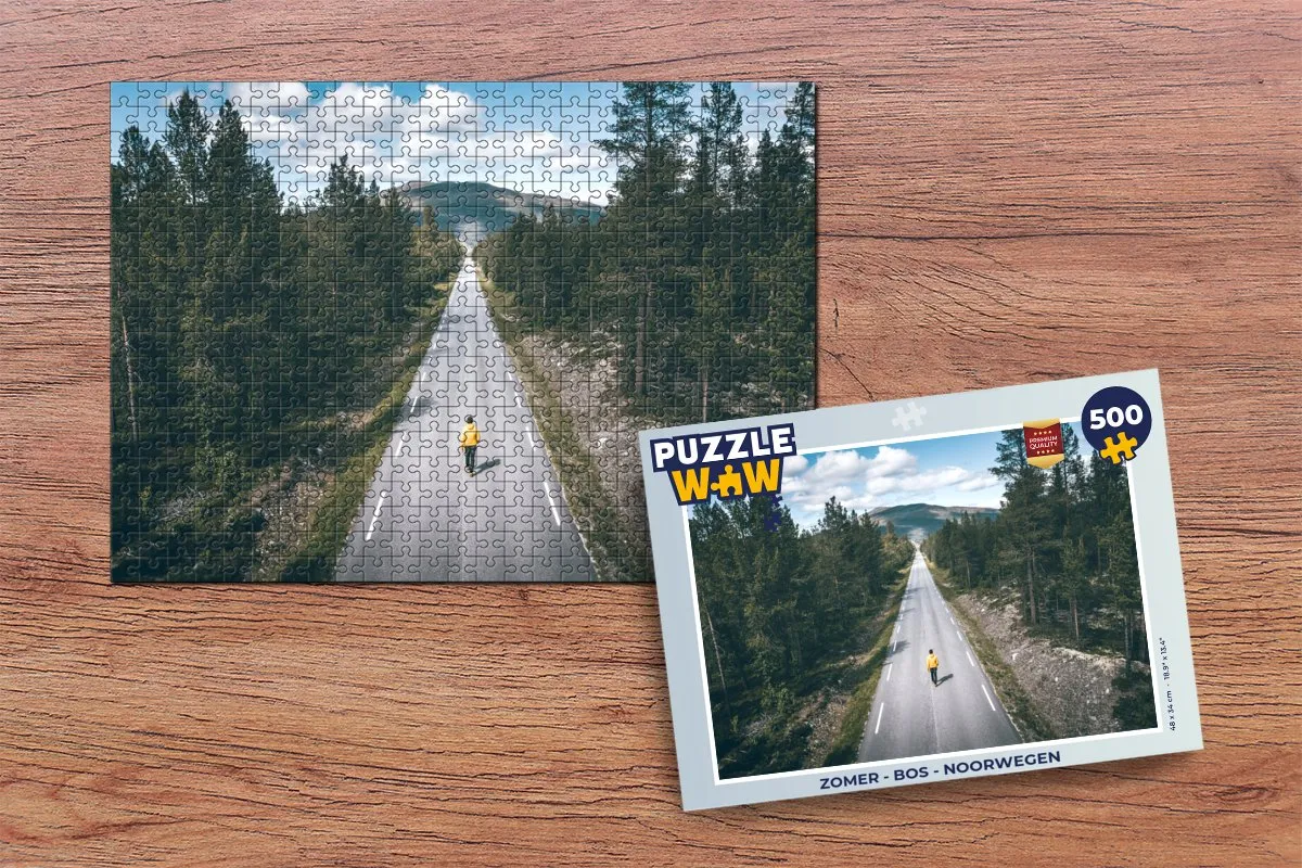 PuzzleWow Legpuzzel Noorwegen 500 Stuks - Multicolor
