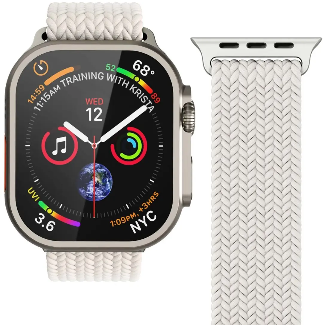 Vonmählen Woven Loop Bandje Apple Watch - Cream - afbeelding 3 van 5
