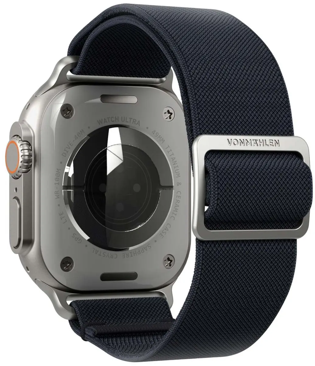 Vonmählen Classic Nylon Loop Bandje Apple Watch - Navy - afbeelding 6 van 6