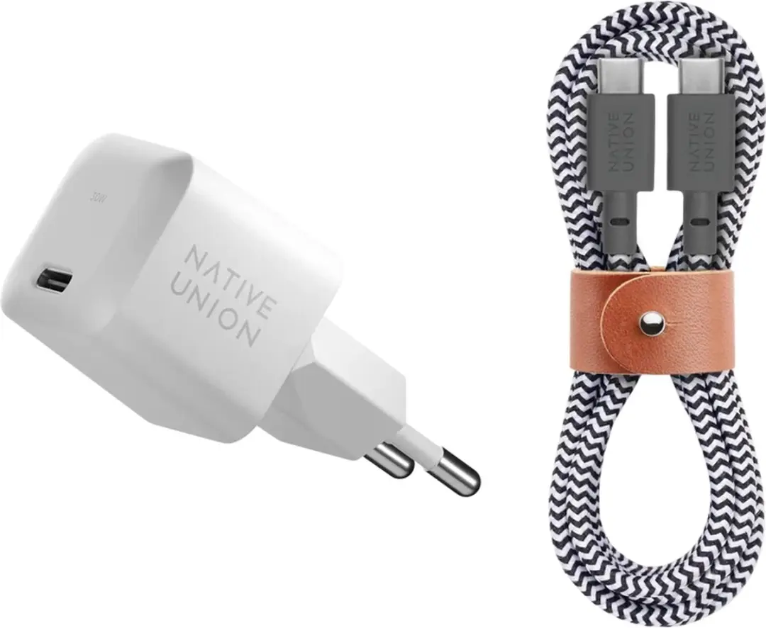 Native Union FAST30-CC-WHZEB-EU USB-C Wandlader 30W