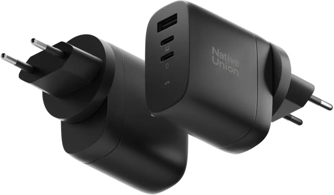 Native Union FAST-PD67-BLK-2CA USB-C Wandlader 67W - Zwart