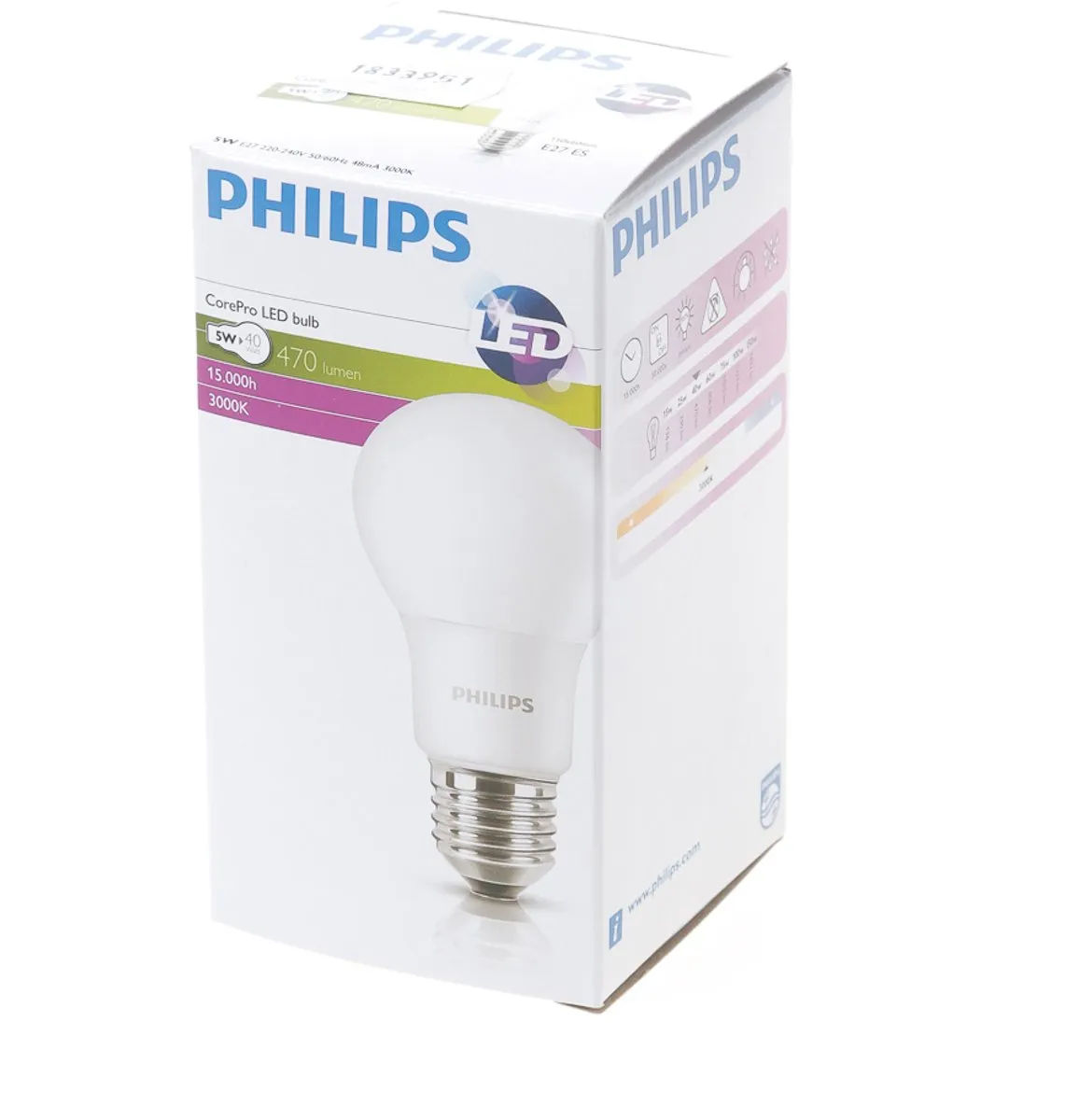 Philips CorePro LED E27 Peer Mat 4.5W 470lm