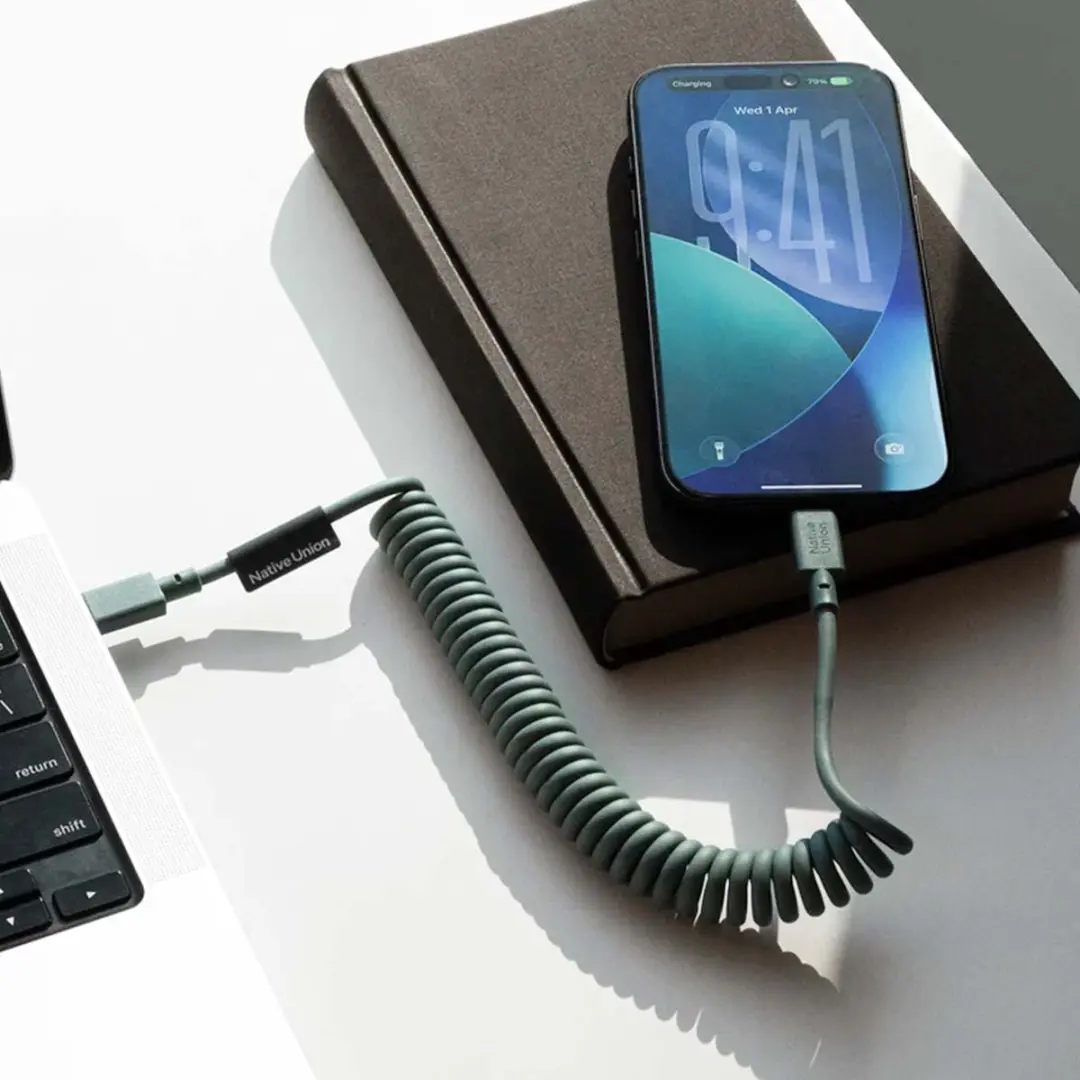 Native Union Pop Cable USB-C naar USB-C 2.4M 60W - Slate Green