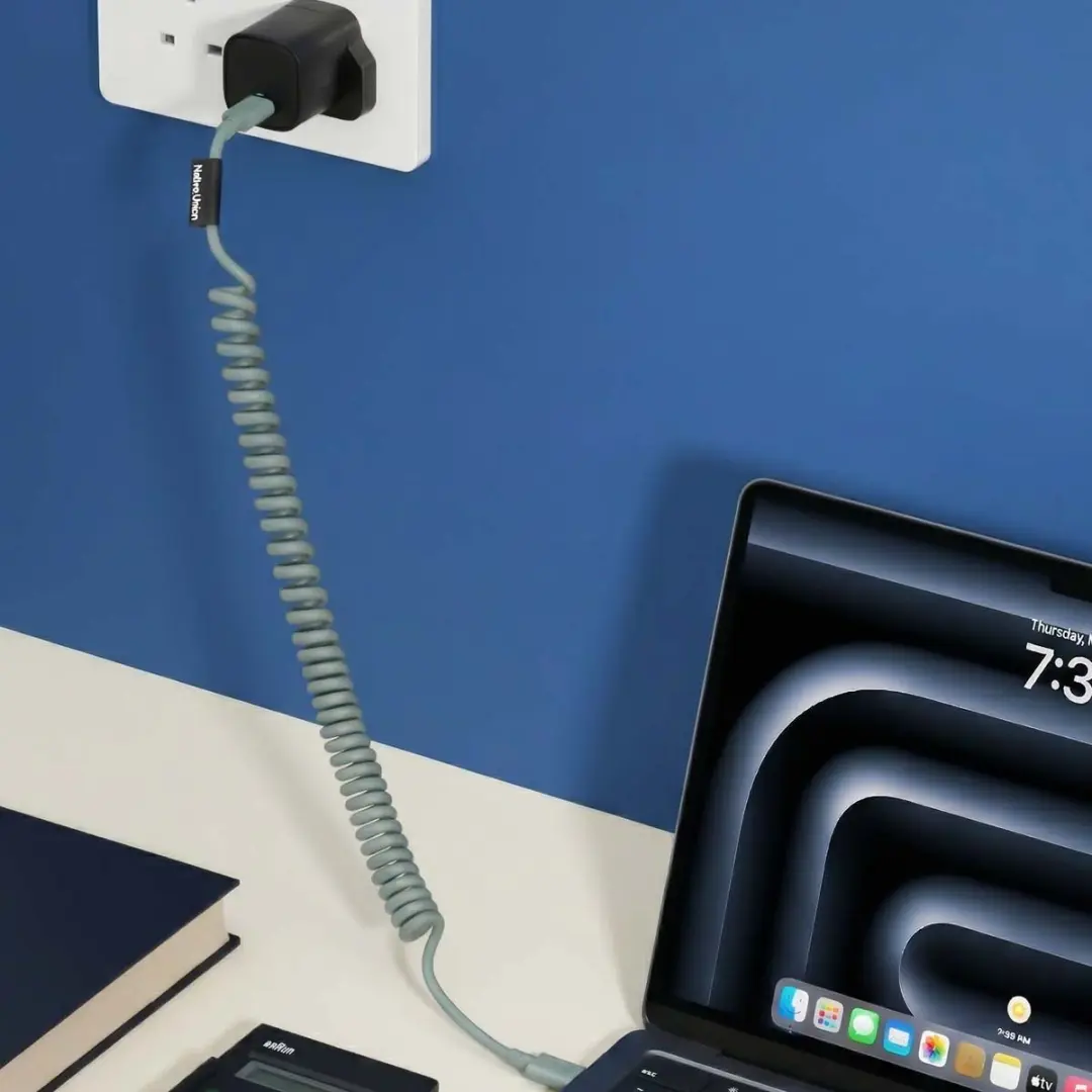 Native Union Pop Cable USB-C naar USB-C 2.4M 60W - Slate Green