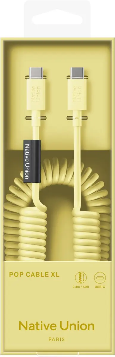 Native Union Pop Cable USB-C 2.4M 60W - Lemon