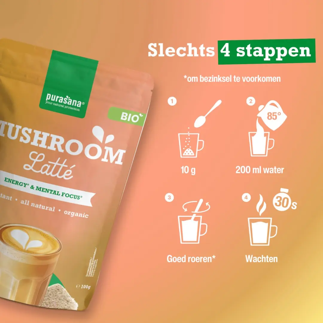 Purasana Mushroom Latte Poeder 100g