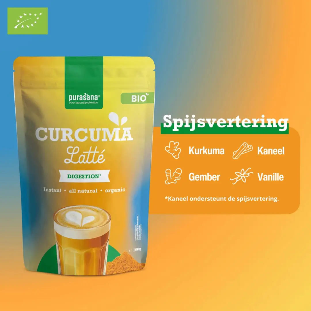 Purasana Biologische Curcuma Latte Poeder 100g