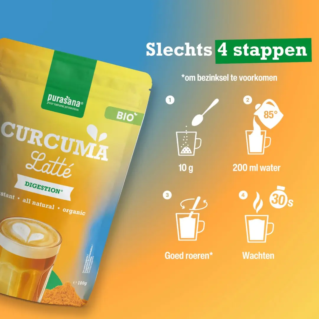 Purasana Biologische Curcuma Latte Poeder 100g