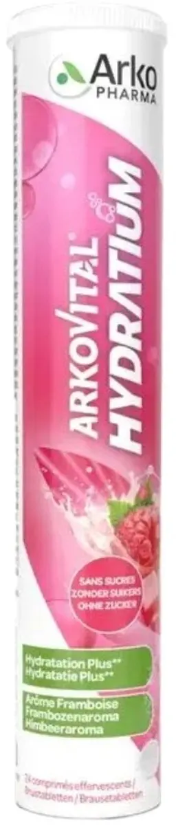 Arkopharma Arkovital Hydratium Framboos 24 tabletten
