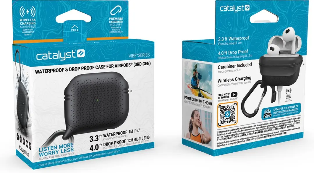 Catalyst Vibe Case Apple AirPods (3e Gen) - Stealth Black - afbeelding 5 van 6