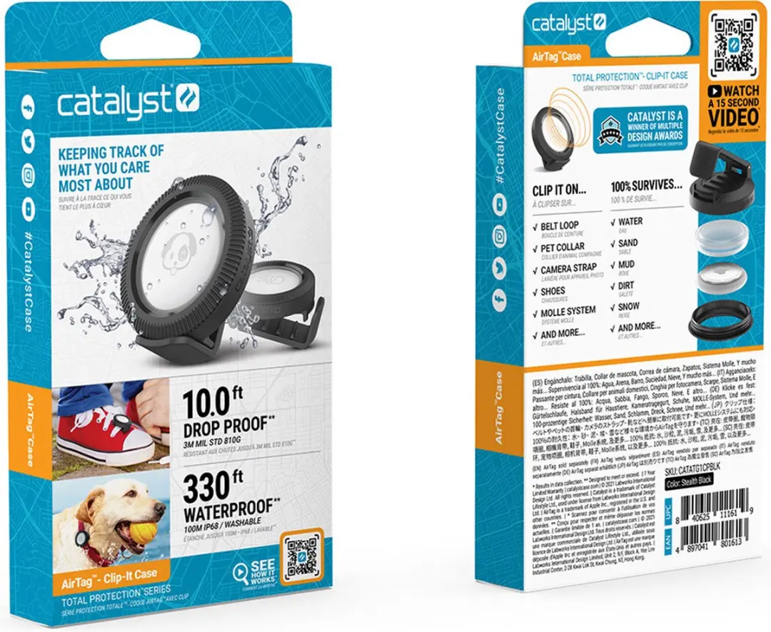 Catalyst Clip It CATATG1CPBLK AirTag Hoes - Zwart - afbeelding 2 van 6