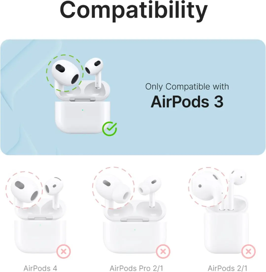 Catalyst Vibe Case AirPods (3e Gen) - Battleship Gray - afbeelding 6 van 6