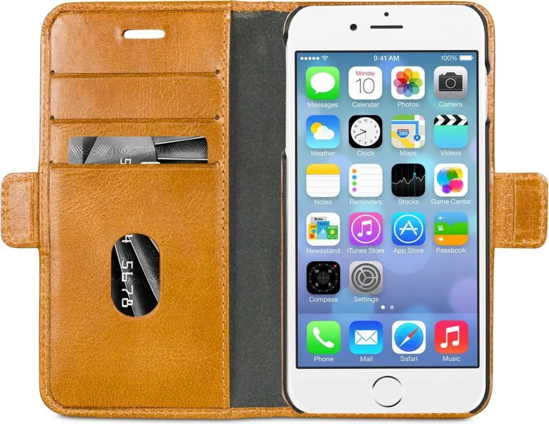 dbramante1928 Lynge Hoesje iPhone 6/7/8/SE - 4 Pasjes - Bruin