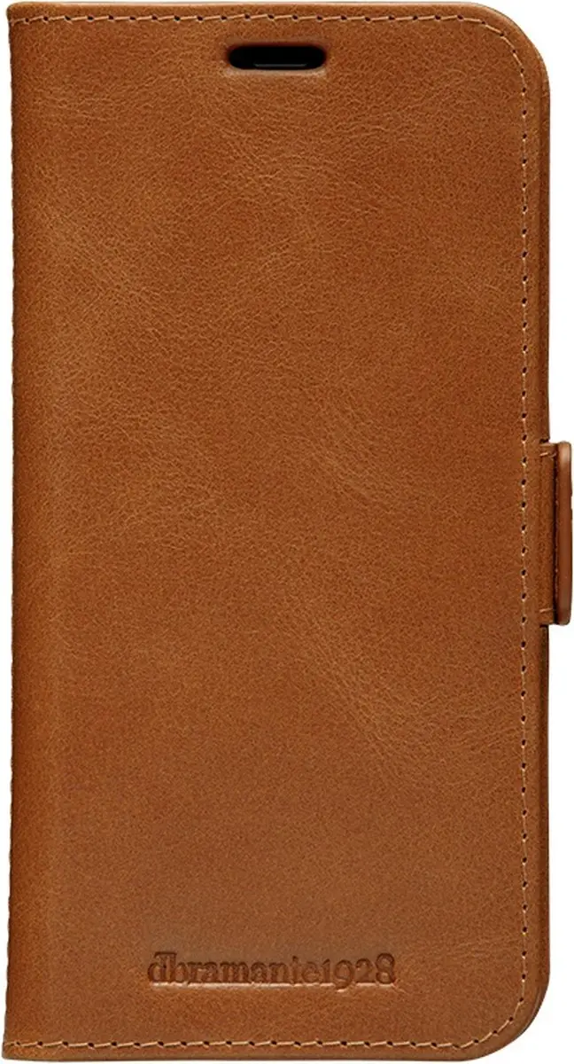 dbramante1928 iPhone 12/12 Pro Boekenkasthoesje - Effen Cognac