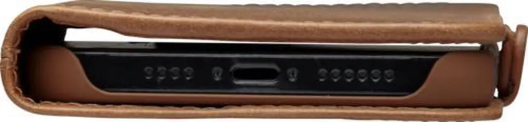 dbramante1928 iPhone 12/12 Pro Boekenkasthoesje - Effen Cognac