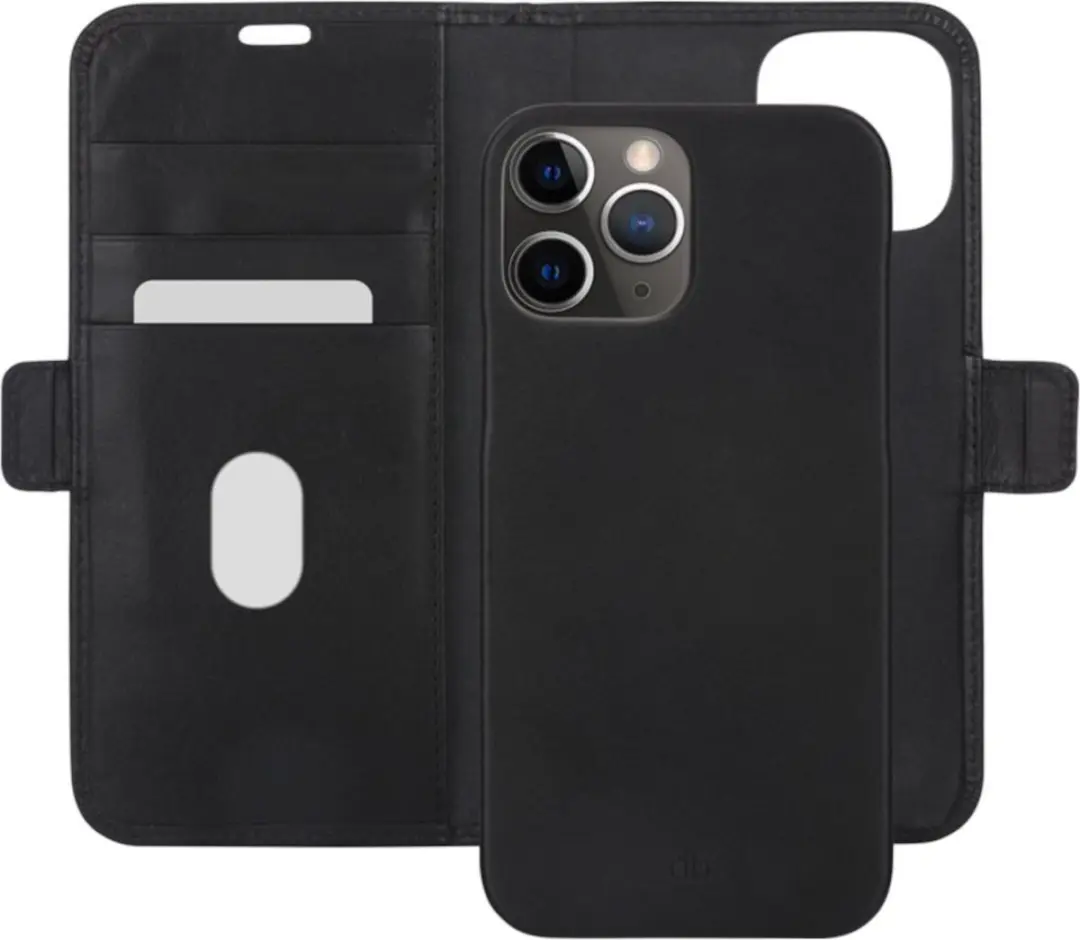 dbramante1928 iPhone 12/12 Pro Boekplankhoesje - Effen Zwart - 4 Pasjes