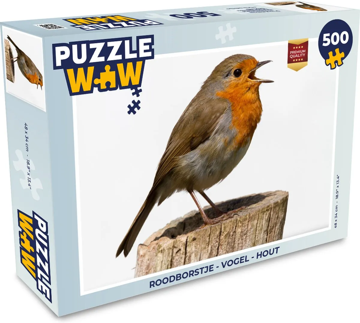 PuzzleWow Vogel Legpuzzel 500 Stuks - Multicolor