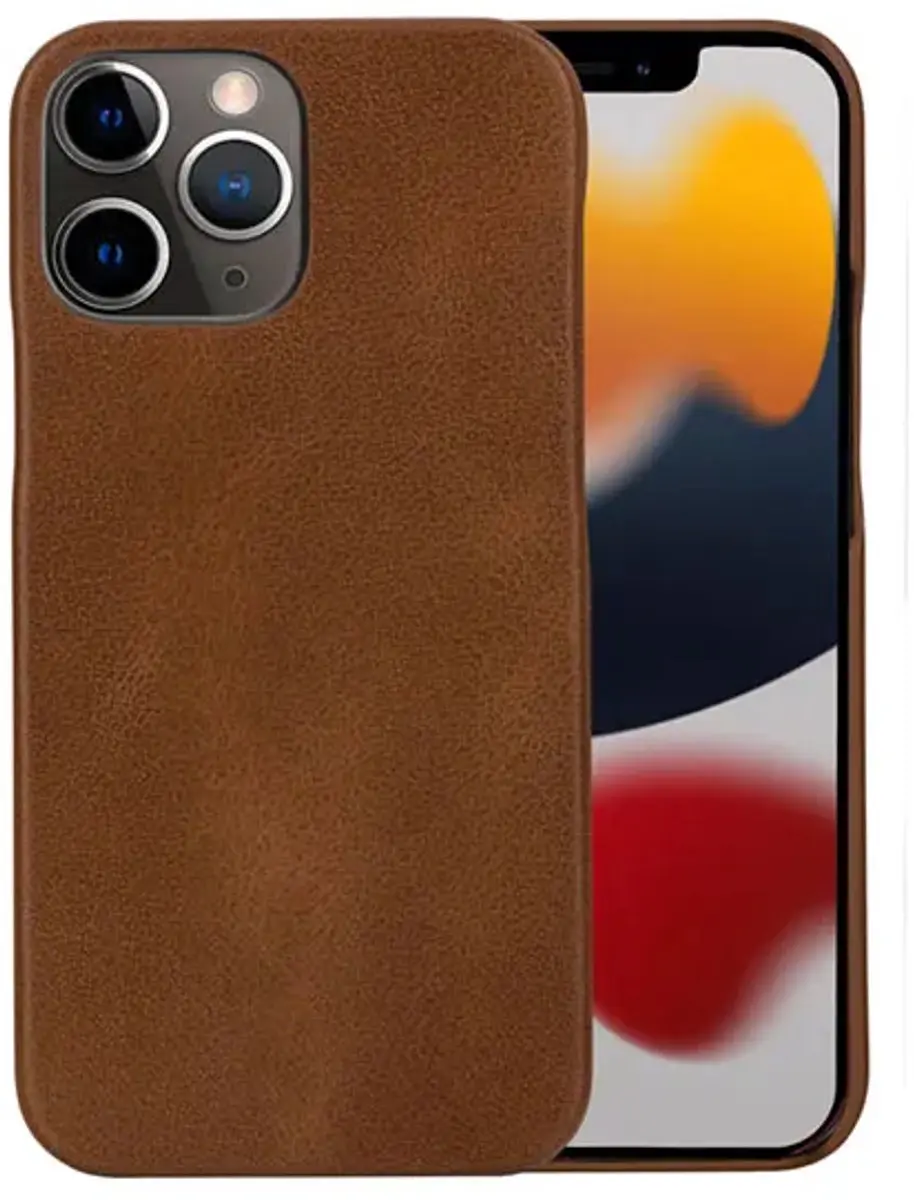 dbramante1928 iPhone 13 Pro Max Boekplankhoesje - Effen Cognac Leder - 4 Pasjes