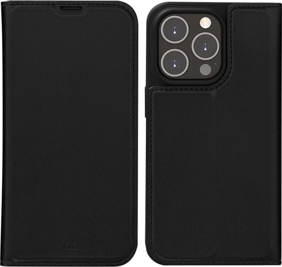 dbramante1928 iPhone 13 Pro Hoesje - Effen Zwart - 2 Pasjes
