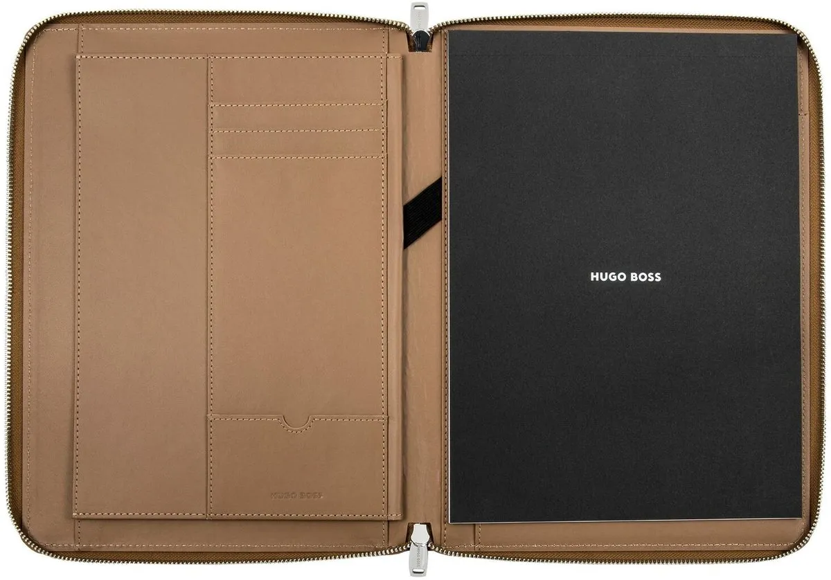 Hugo Boss Pure Iconic A4 Schrijfmap - 3 Vakken - Black