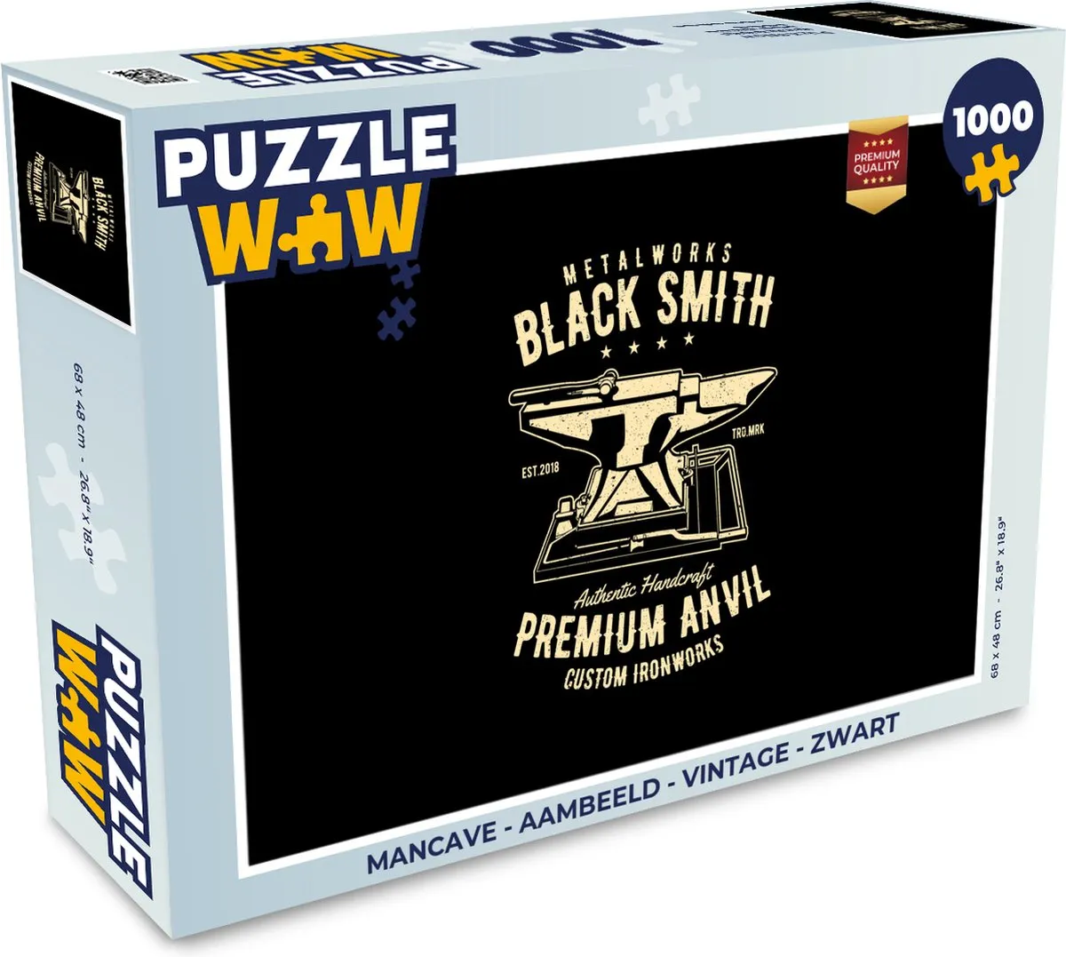 PuzzleWow Mancave Legpuzzel 1000 Stuks - Multicolor