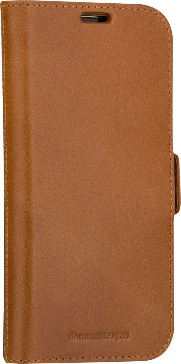 dbramante1928 iPhone 15 Plus Boekhoesje - Effen Cognac - 2 Pasjes