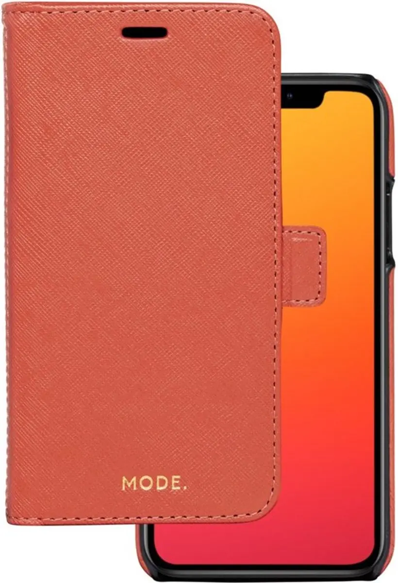 dbramante1928 iPhone Xs Max Hoesje - Effen Roze Leer - 4 Pasjes