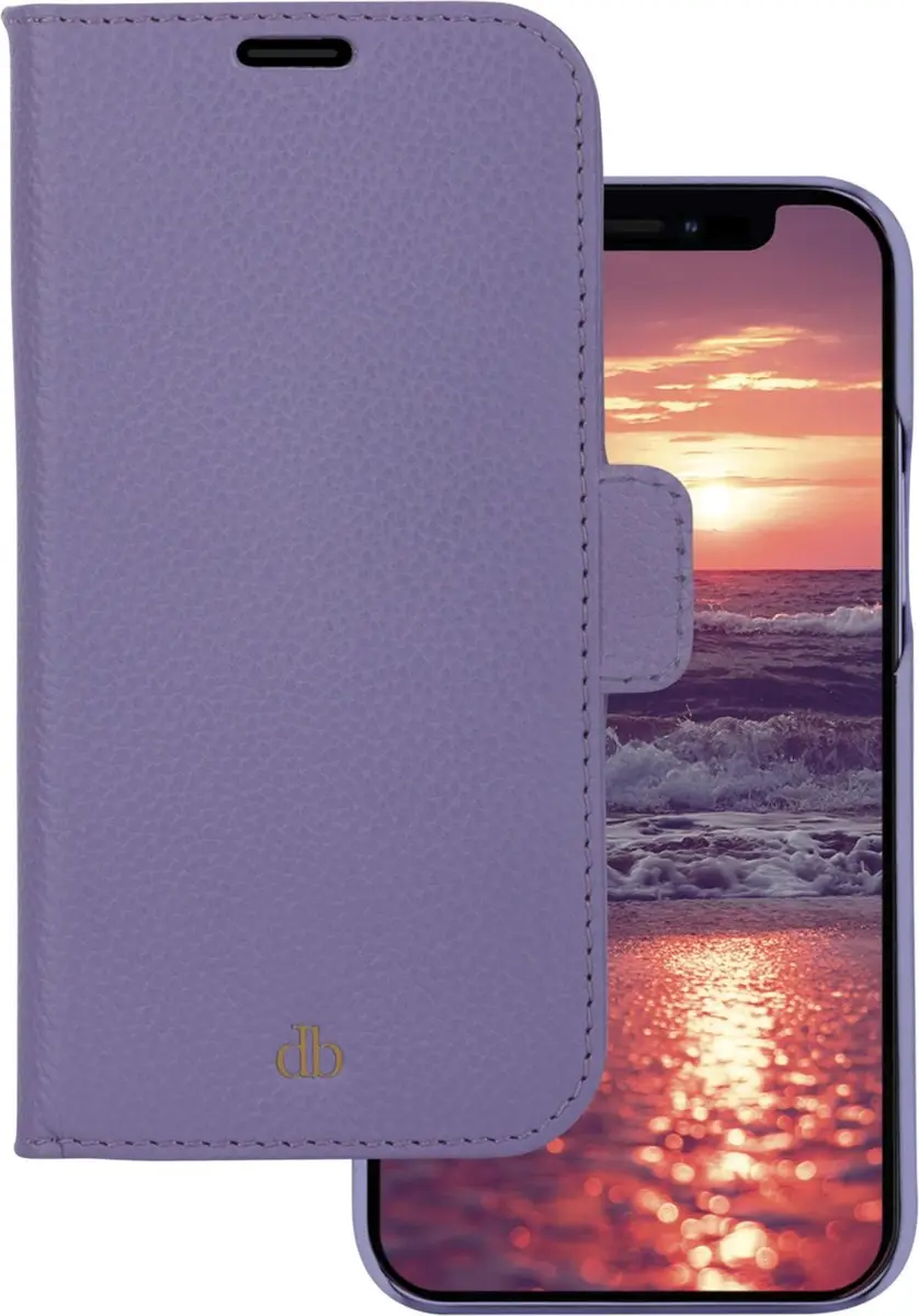 dbramante1928 iPhone 13 Mini Bookcase Hoesje - Paars - 4 Pasjes