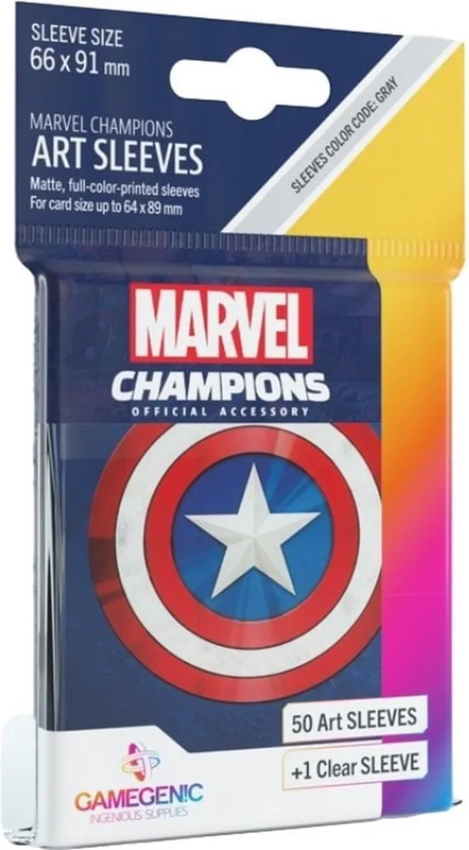 Marvel Champions Captain America Sleeves GGS10096ML - 51 Stuks