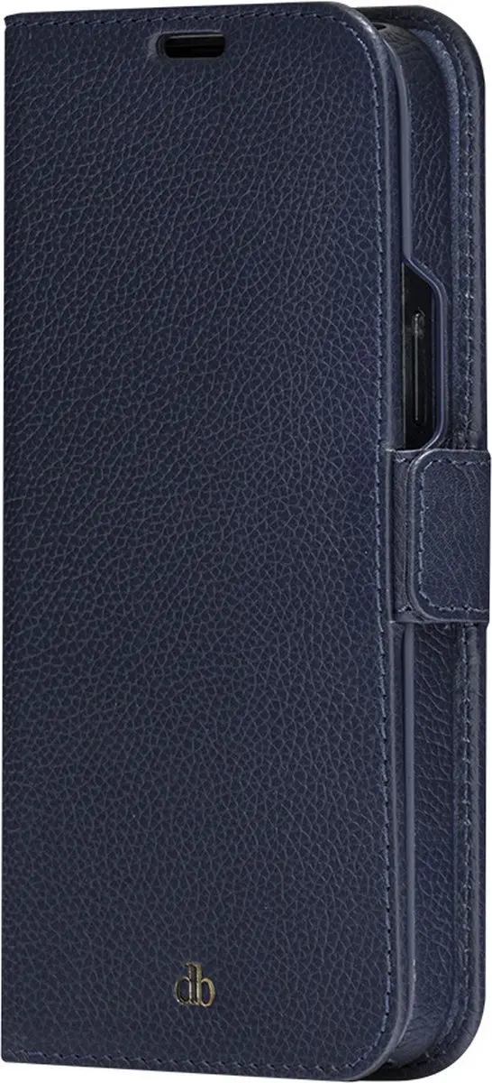dbramante1928 iPhone 14 Pro Max Hoesje - Effen Donkerblauw Leer