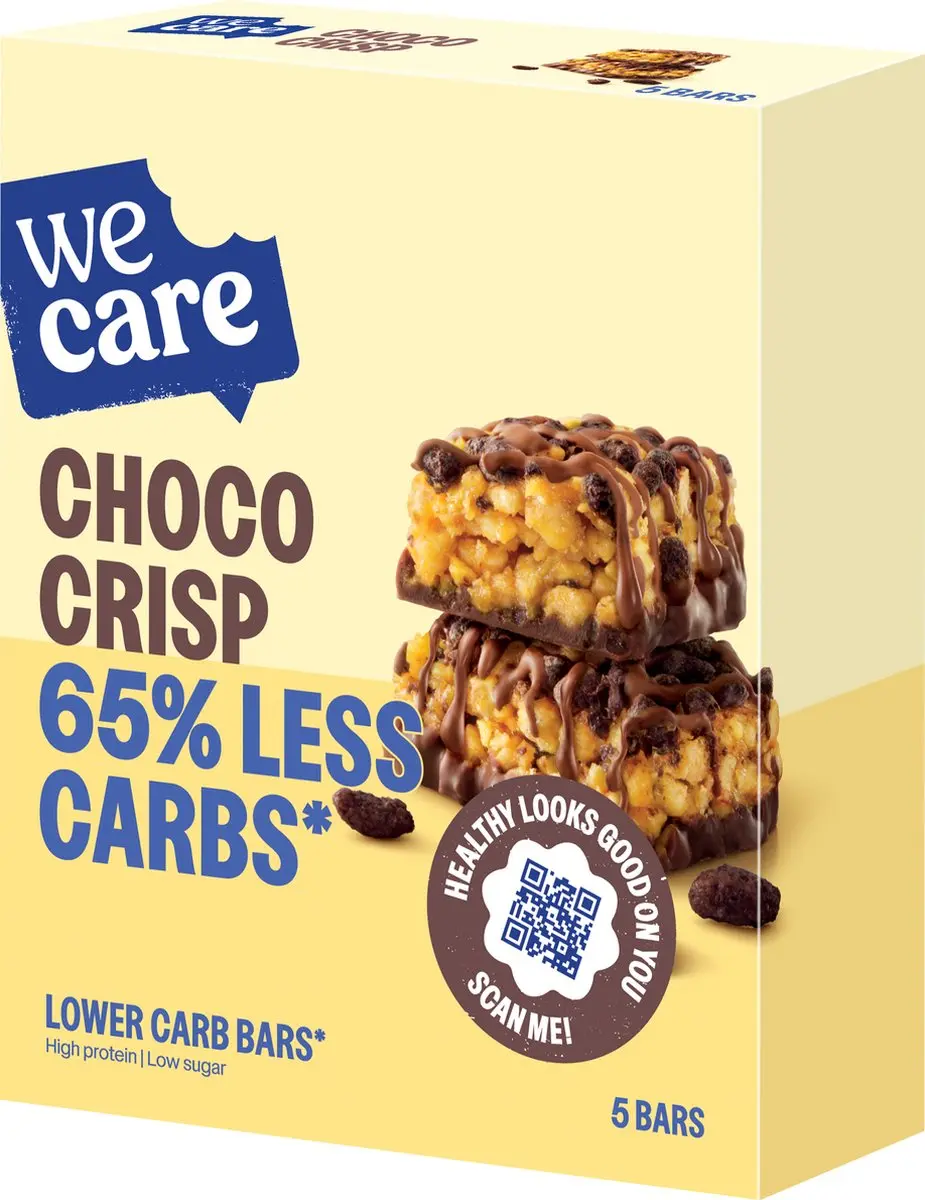weCare Lower Carb Choco Crisp Reep - 5x30g