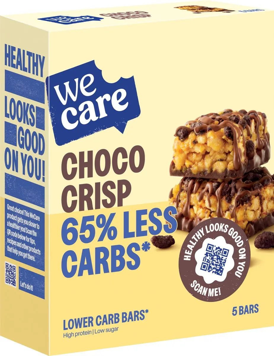 weCare Lower Carb Choco Crisp Reep - 5x30g