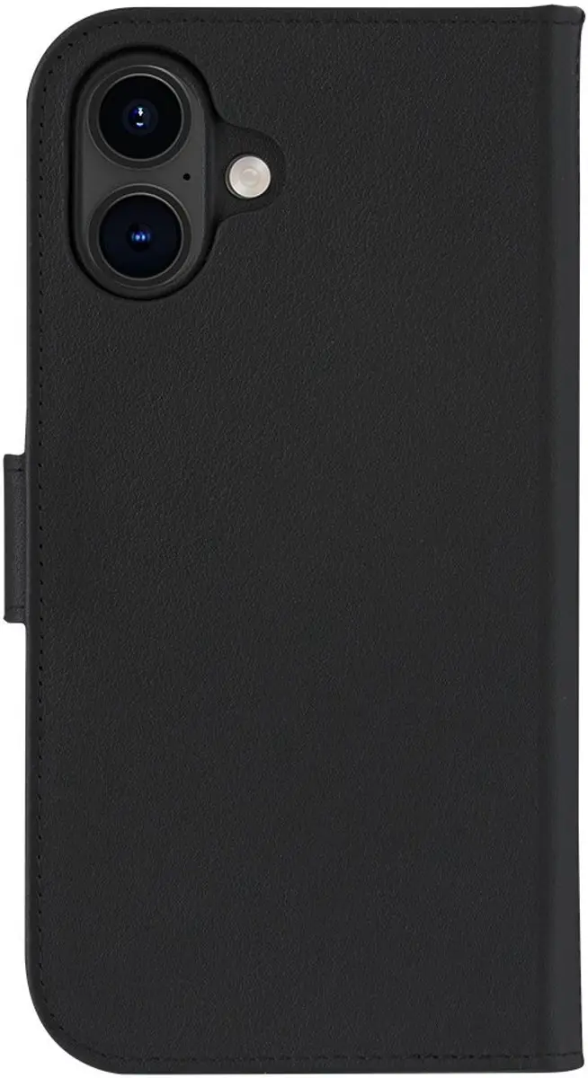 dbramante1928 Bookcase Hoesje iPhone 16 Plus - Effen Zwart - 4 Pasjes - LM67GTBL6306