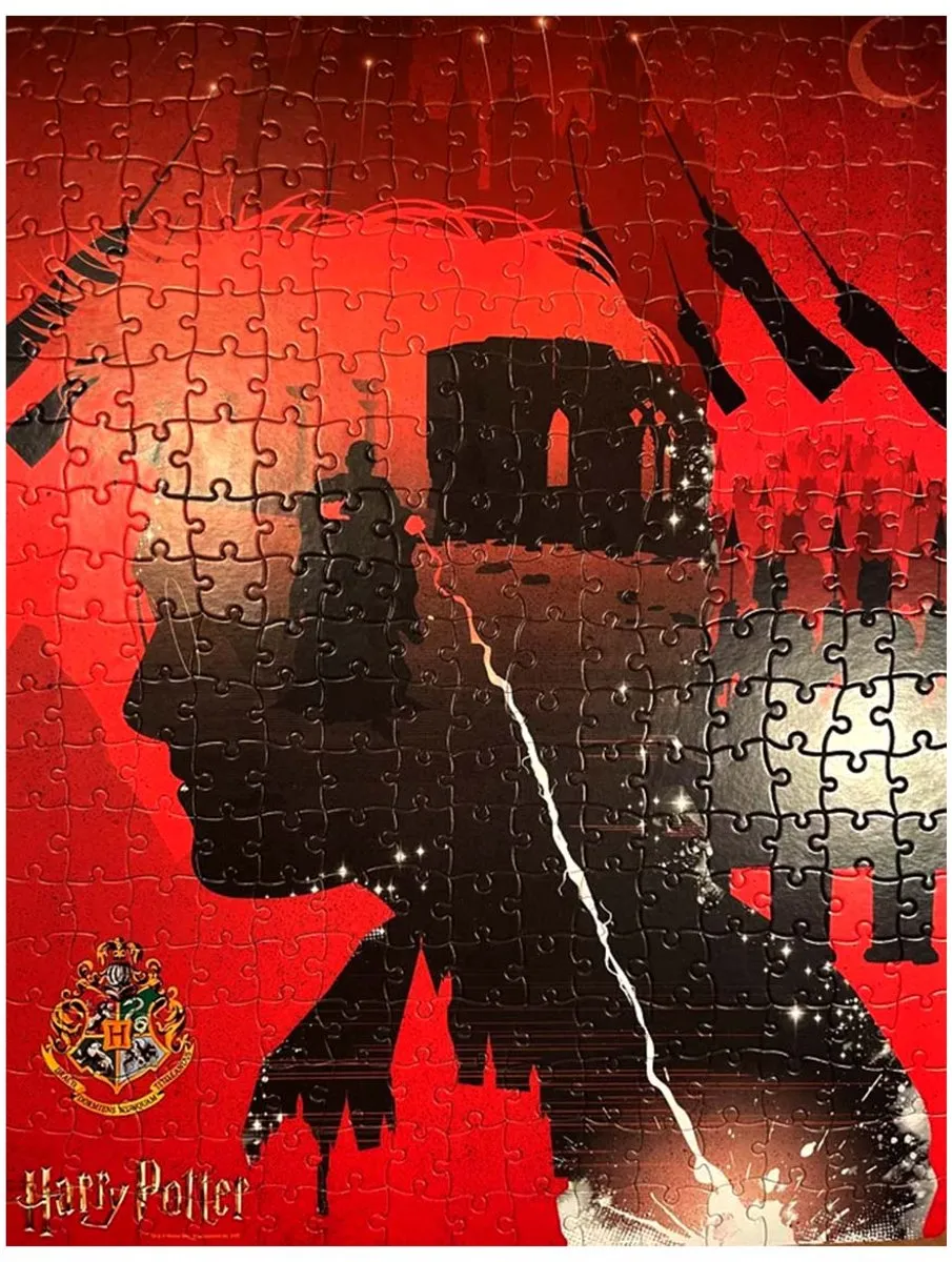 Harry Potter, Puzzel 1000 stukjes Geheime Gruzielement Toverwereld om in elkaar te zetten, Zwart / Rood