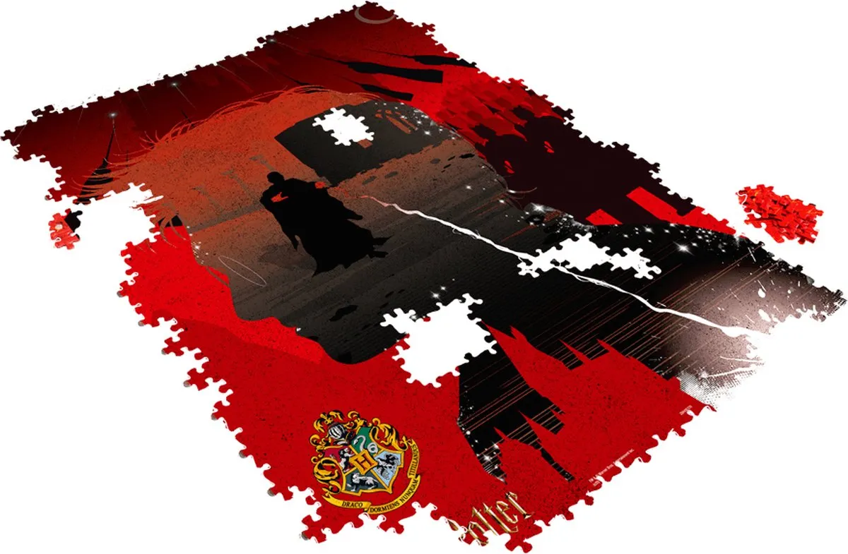 Harry Potter, Puzzel 1000 stukjes Geheime Gruzielement Toverwereld om in elkaar te zetten, Zwart / Rood