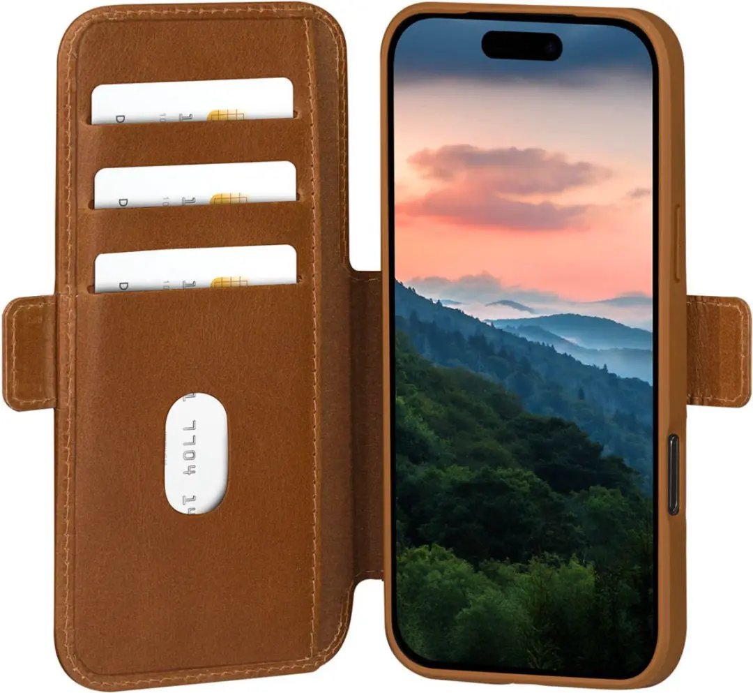 dbramante1928 Copenhagen Bookcase iPhone 17 Pro - 2 Stuks - Bruin