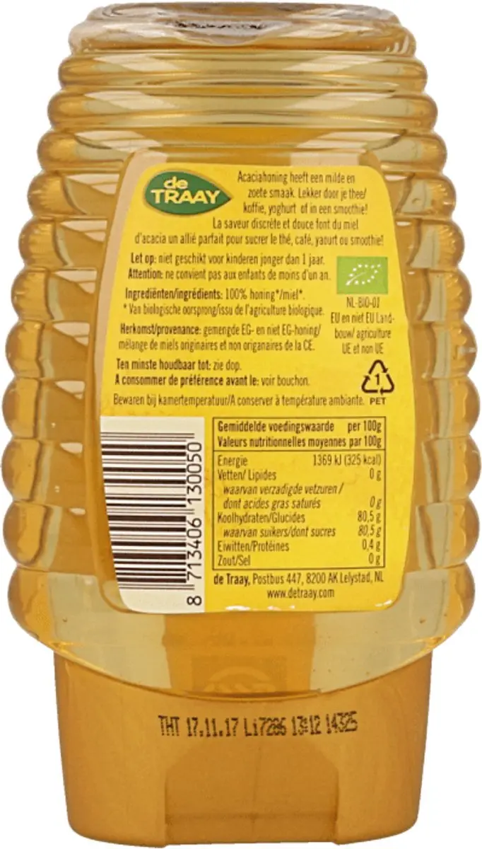 De Traay Acacia Honing Knijpfles 365g - afbeelding 5 van 6