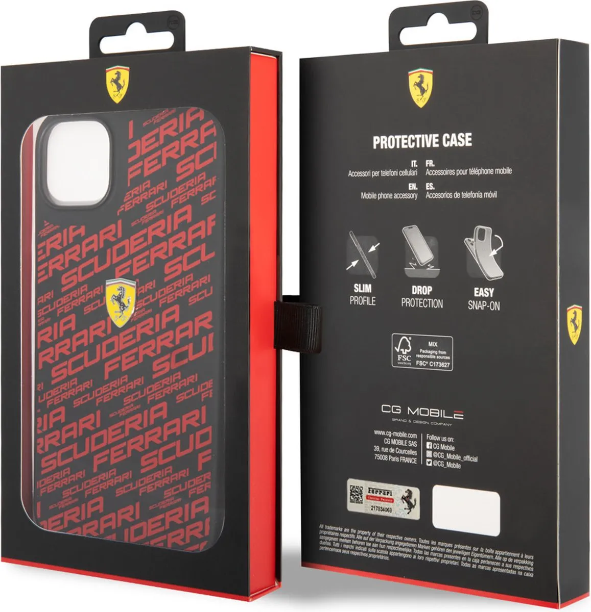 Ferrari Silicone Back Cover voor Apple iPhone 14 Plus - Bescherm je telefoon met een luxe zwarte hoes
