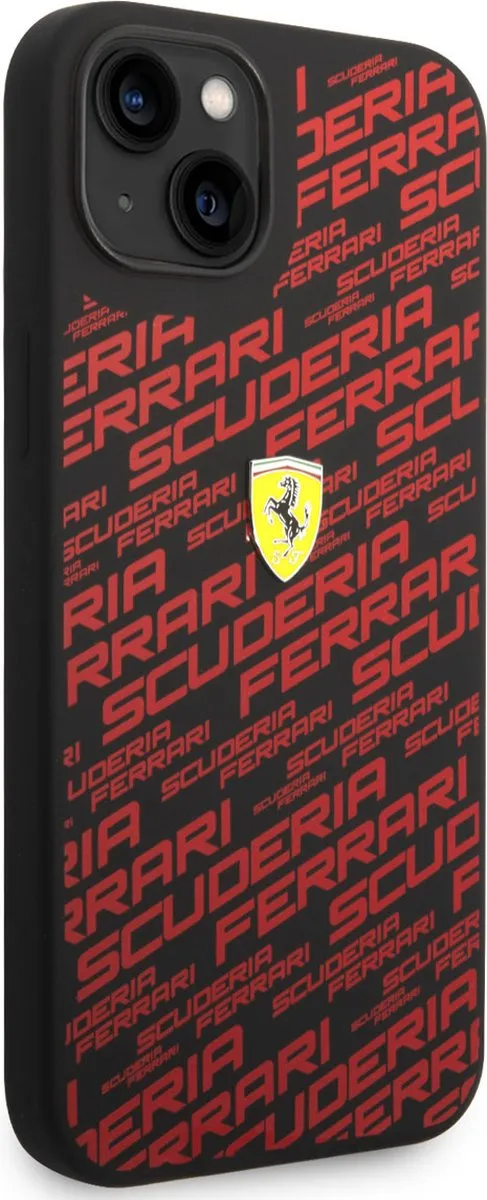 Ferrari Silicone Back Cover voor Apple iPhone 14 Plus - Bescherm je telefoon met een luxe zwarte hoes